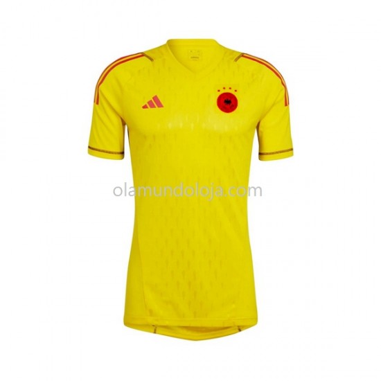 Camisola Alemanha Guarda-redes Homem Equipamento Segundo Copa do Mundo 2022 Manga Curta